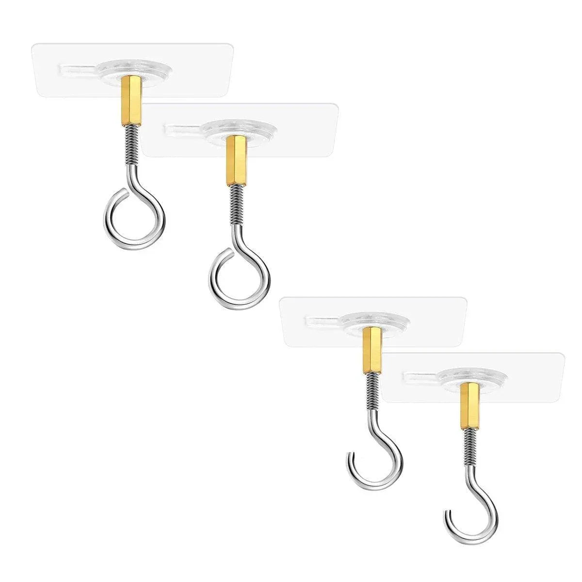 12 PCS Heavy Duty Self Adhesive Hooks Stainless Steel Ceiling Hooks for Home - Open V528-CEILING-HOOK-12PCS-OPEN-179302