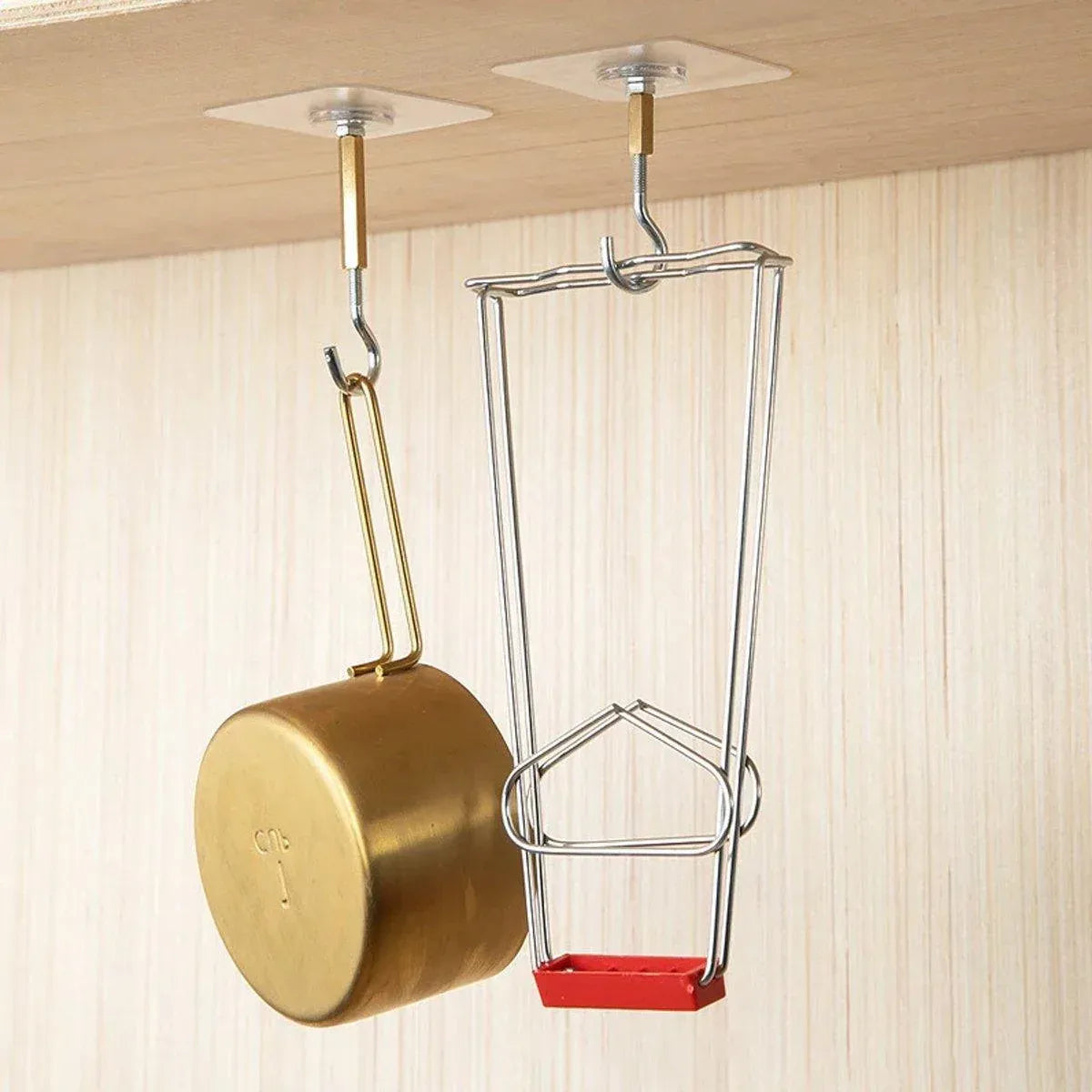 12 PCS Heavy Duty Self Adhesive Hooks Stainless Steel Ceiling Hooks for Home - Open V528-CEILING-HOOK-12PCS-OPEN-179302