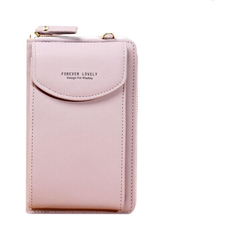 Women Pouch Bag Mobile Phone Bag Pu Leather Crossbody Purse Wallet Shoulder Bag - Navy V528-CELLPHONEBAG-NAVYBLUE-0057