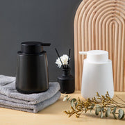400ML Ceramic Stoneware Soap Dispenser Modern Design Lotion Pump Manual Bathroom - Black V528-CERAMIC-BOTTLING-BLACK-778081