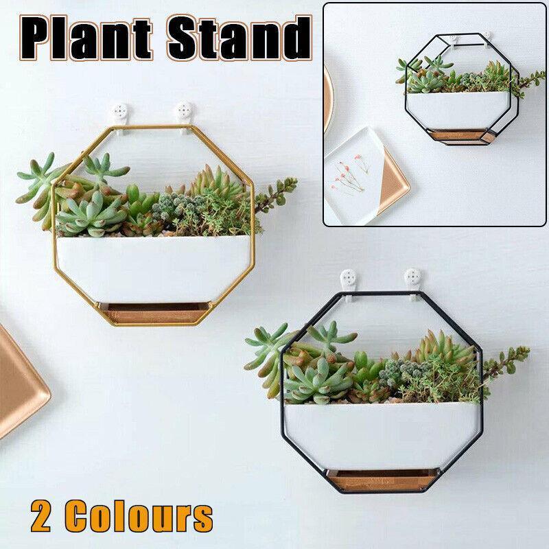 Wall Hanging Succulent Planter Pot Indoor Outdoor Flower Plant Vase Garden Decor - Gold V528-CERAMICS-GOLD-54654