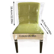 Elastic PVC Dining Chair Cushion Cover Universal Seat Protector with Backrest V528-CHAIR-CUSHION-427158