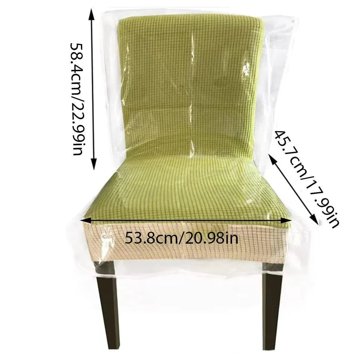 Elastic PVC Dining Chair Cushion Cover Universal Seat Protector with Backrest V528-CHAIR-CUSHION-427158