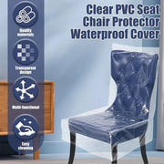 Elastic PVC Dining Chair Cushion Cover Universal Seat Protector with Backrest V528-CHAIR-CUSHION-427158