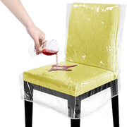 Elastic PVC Dining Chair Cushion Cover Universal Seat Protector with Backrest V528-CHAIR-CUSHION-427158
