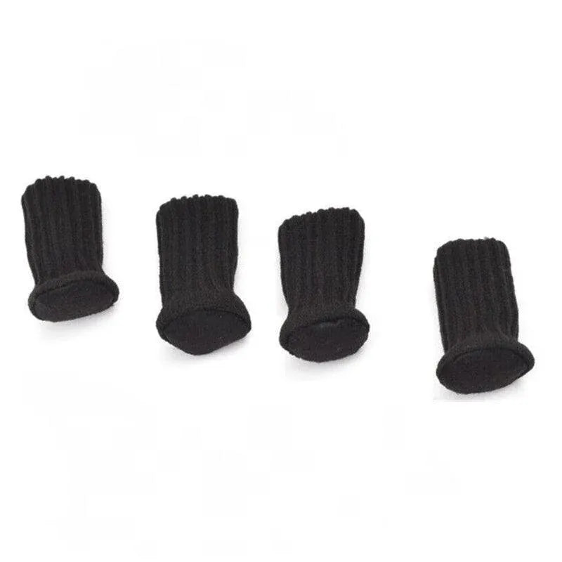 24Pcs Knitted Table Chair Leg Socks Sleeve Floor Protector Furniture Feet Covers - Black V528-CHAIRLEGSOCKS-BLACK-24-393451