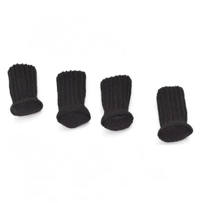 24Pcs Knitted Table Chair Leg Socks Sleeve Floor Protector Furniture Feet Covers - Black V528-CHAIRLEGSOCKS-BLACK-24-393451