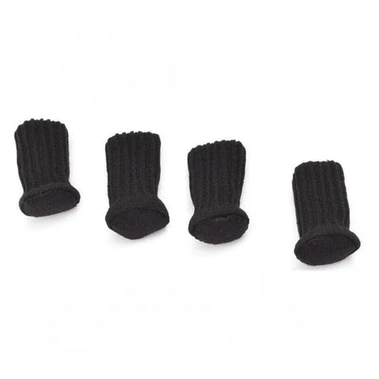 24Pcs Knitted Table Chair Leg Socks Sleeve Floor Protector Furniture Feet Covers - Black V528-CHAIRLEGSOCKS-BLACK-24-393451