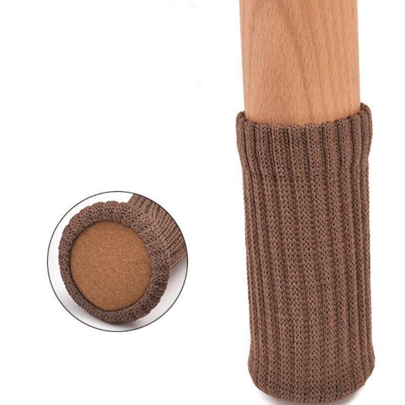 24Pcs Knitted Table Chair Leg Socks Sleeve Floor Protector Furniture Feet Covers - Black V528-CHAIRLEGSOCKS-BLACK-24-393451