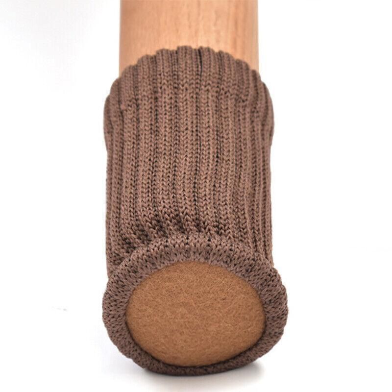 24Pcs Knitted Table Chair Leg Socks Sleeve Floor Protector Furniture Feet Covers - Black V528-CHAIRLEGSOCKS-BLACK-24-393451
