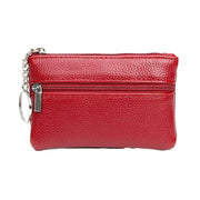 Coin Small Change Bag Card Wallet Pouch Zip Up Women Key Ring Leather Mini Purse - Black V528-CHANGEBAG-BLACK-123388