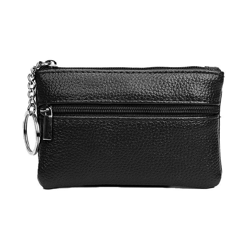 Coin Small Change Bag Card Wallet Pouch Zip Up Women Key Ring Leather Mini Purse - Pink V528-CHANGEBAG-PINK-284923