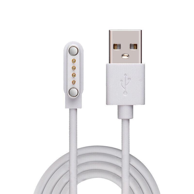 Universal Smart Watch Bracelet Charging Cable 4-Pin 2.54 Snap-on Charger Cords - Black V528-CHARGINGCABLE-BLACK-388781