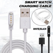 Universal Smart Watch Bracelet Charging Cable 4-Pin 2.54 Snap-on Charger Cords - White V528-CHARGINGCABLE-WHITE-489141