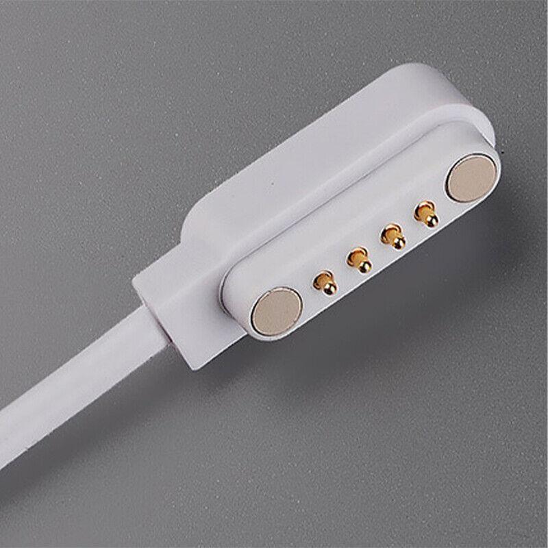 Universal Smart Watch Bracelet Charging Cable 4-Pin 2.54 Snap-on Charger Cords - White V528-CHARGINGCABLE-WHITE-489141