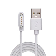 Universal Smart Watch Bracelet Charging Cable 4-Pin 2.54 Snap-on Charger Cords - White V528-CHARGINGCABLE-WHITE-489141