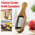 Premium Stainless Steel Cheese Grater with Acacia Wood Handle Scraper Planer V528-CHEESE-GRATER-615524