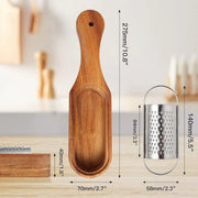 Premium Stainless Steel Cheese Grater with Acacia Wood Handle Scraper Planer V528-CHEESE-GRATER-615524