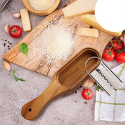 Premium Stainless Steel Cheese Grater with Acacia Wood Handle Scraper Planer V528-CHEESE-GRATER-615524