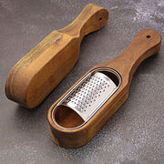Premium Stainless Steel Cheese Grater with Acacia Wood Handle Scraper Planer V528-CHEESE-GRATER-615524