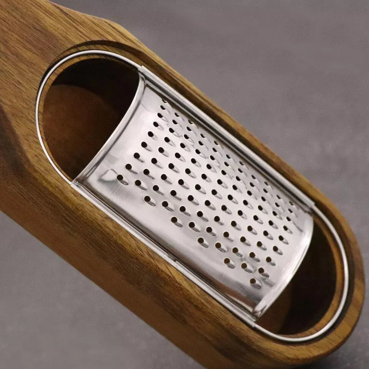 Premium Stainless Steel Cheese Grater with Acacia Wood Handle Scraper Planer V528-CHEESE-GRATER-615524