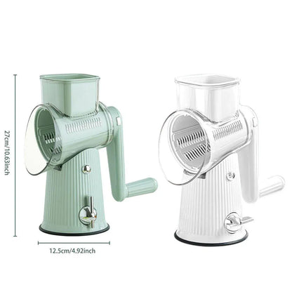 Multifunctional Vegetable Cutter Drum Slicer Kitchen Hand Cranked Grater Tool - Green V528-CHEESE-GRATER-GREEN-5-692077