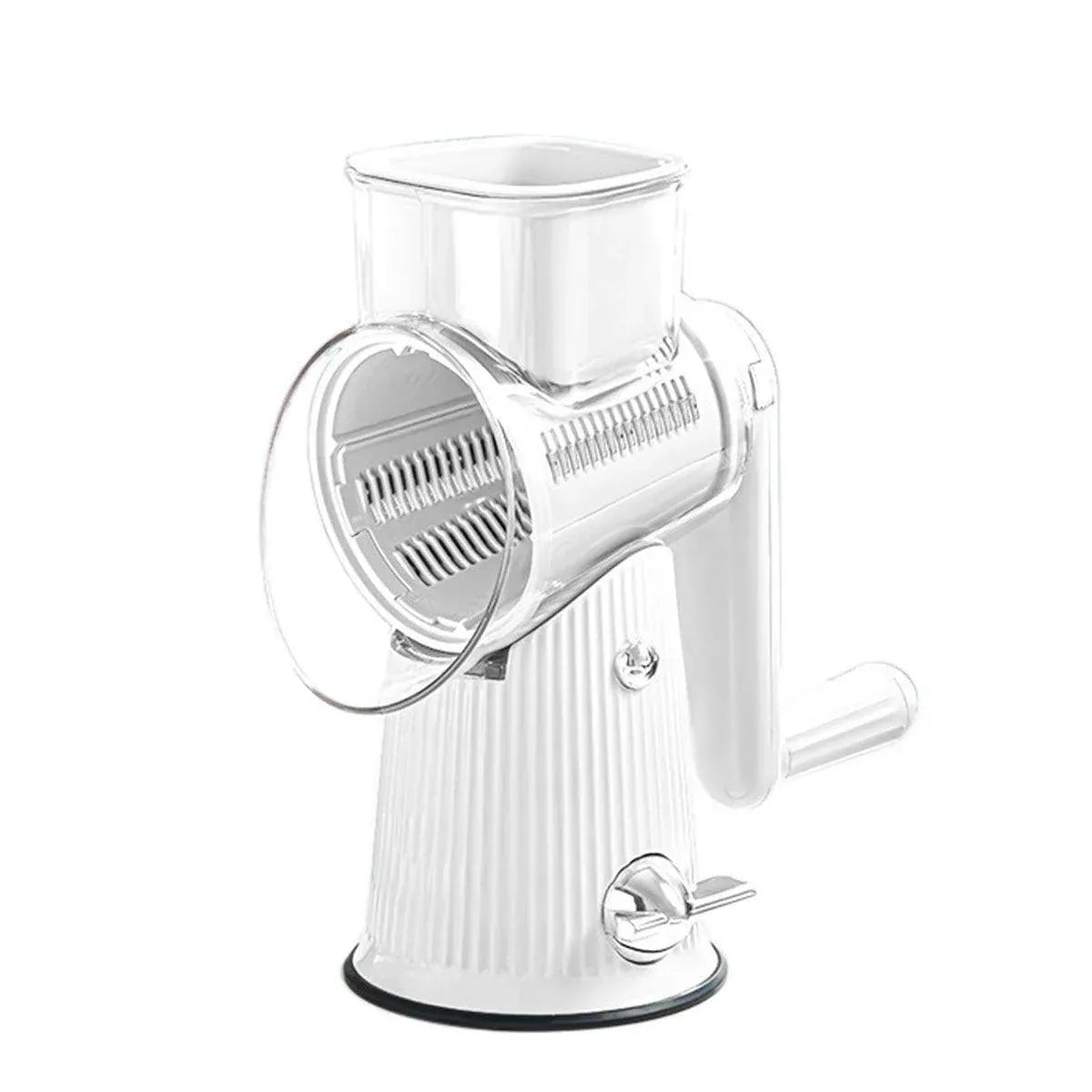 Multifunctional Vegetable Cutter Drum Slicer Kitchen Hand Cranked Grater Tool - White V528-CHEESE-GRATER-WHITE-5-483590