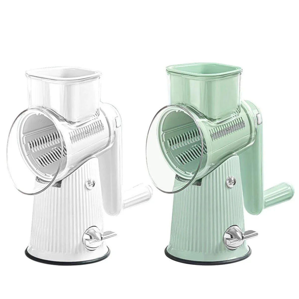 Multifunctional Vegetable Cutter Drum Slicer Kitchen Hand Cranked Grater Tool - White V528-CHEESE-GRATER-WHITE-5-483590