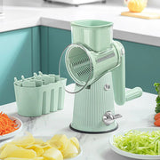 Multifunctional Vegetable Cutter Drum Slicer Kitchen Hand Cranked Grater Tool - White V528-CHEESE-GRATER-WHITE-5-483590