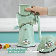 Multifunctional Vegetable Cutter Drum Slicer Kitchen Hand Cranked Grater Tool - White V528-CHEESE-GRATER-WHITE-5-483590