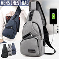 Durable Mens Chest Bag Shoulder Backpack Man Sling Cross Body Satchel Travel Bag - Blue V528-CHESTBAG-BLUE-678343