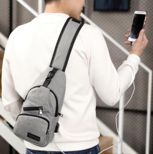 Durable Mens Chest Bag Shoulder Backpack Man Sling Cross Body Satchel Travel Bag - Blue V528-CHESTBAG-BLUE-678343