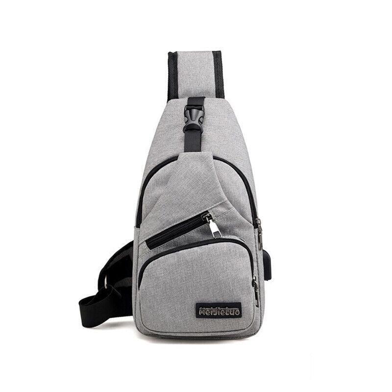 Durable Mens Chest Bag Shoulder Backpack Man Sling Cross Body Satchel Travel Bag - Blue V528-CHESTBAG-BLUE-678343