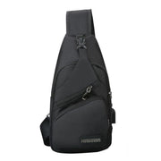 Durable Mens Chest Bag Shoulder Backpack Man Sling Cross Body Satchel Travel Bag - Grey V528-CHESTBAG-GREY-678342