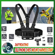 Cell Phone Chest Mount Harness Strap Holder Clip For Iphone Samsung Gopro V528-CHESTSTRAPHOLDER-5PCS-219476