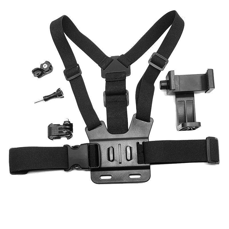 Cell Phone Chest Mount Harness Strap Holder Clip For Iphone Samsung Gopro V528-CHESTSTRAPHOLDER-5PCS-219476