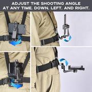 Cell Phone Chest Mount Harness Strap Holder Clip For Iphone Samsung Gopro V528-CHESTSTRAPHOLDER-5PCS-219476