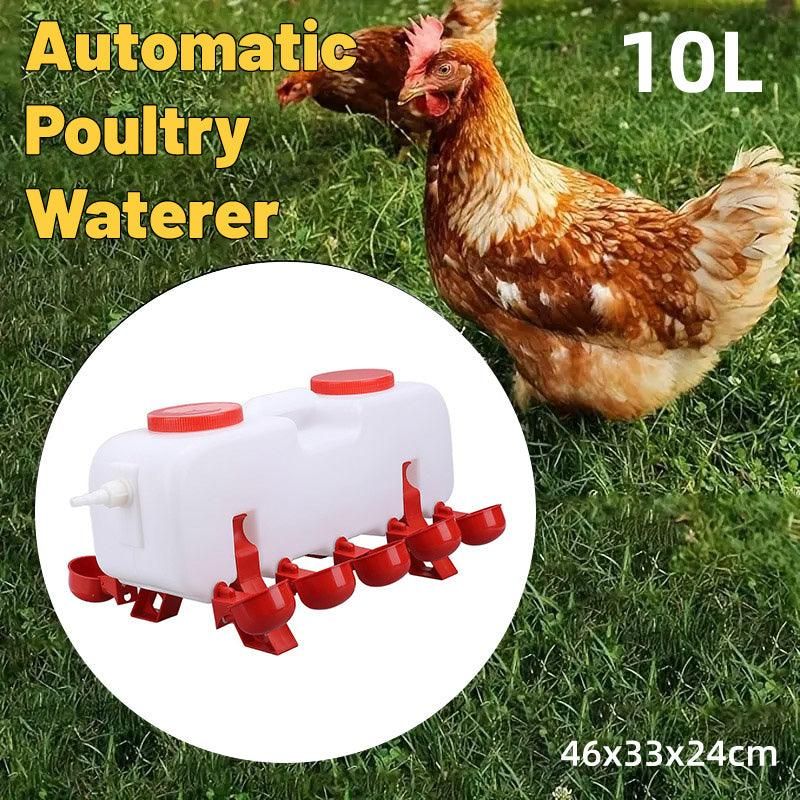 10L Chicken Poultry Automatic Drinking Tank Drinker Feeding Pot Water Dispenser V528-CHICKEN-145788