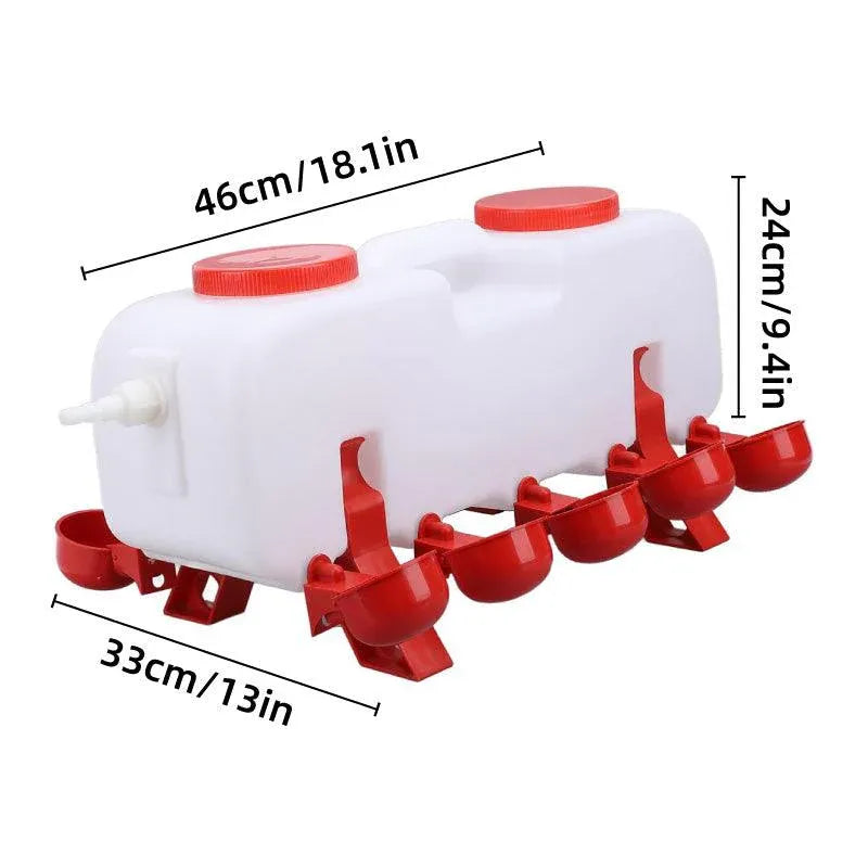 10L Chicken Poultry Automatic Drinking Tank Drinker Feeding Pot Water Dispenser V528-CHICKEN-145788