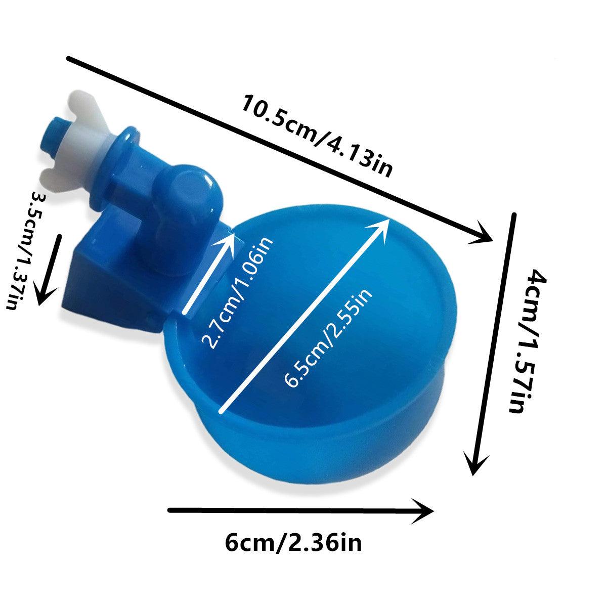 6pcs Chicken Drinking Bowl Poultry Waterer Feeder Automatic Drinking Cups Coop V528-CHICKEN-BOWL-BLUE-6PCS-684950