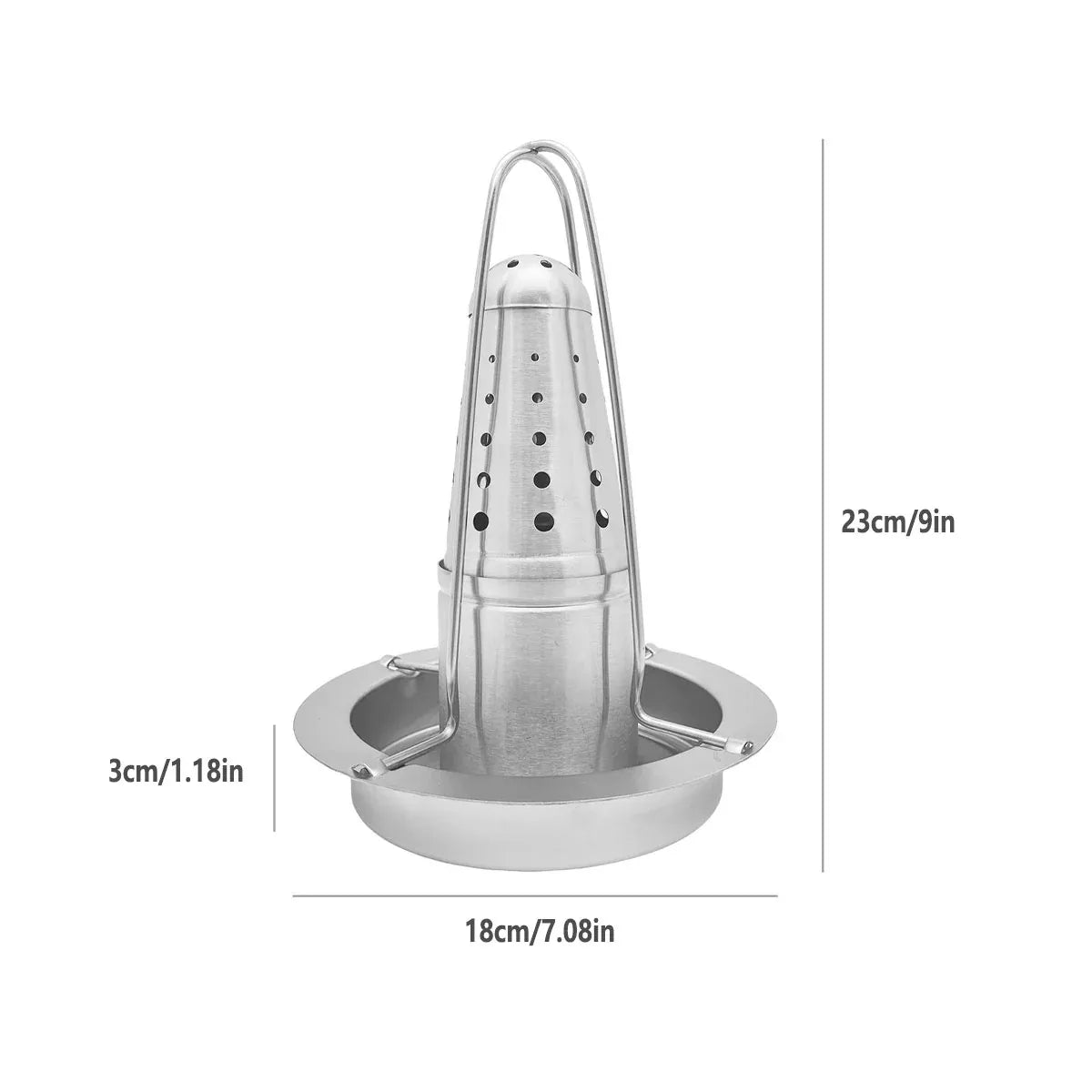 Stainless Steel Chicken Grill Outdoor BBQ Roaster Rack Portable Multi Functional V528-CHICKEN-GRILL-688927
