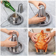 Stainless Steel Chicken Grill Outdoor BBQ Roaster Rack Portable Multi Functional V528-CHICKEN-GRILL-688927