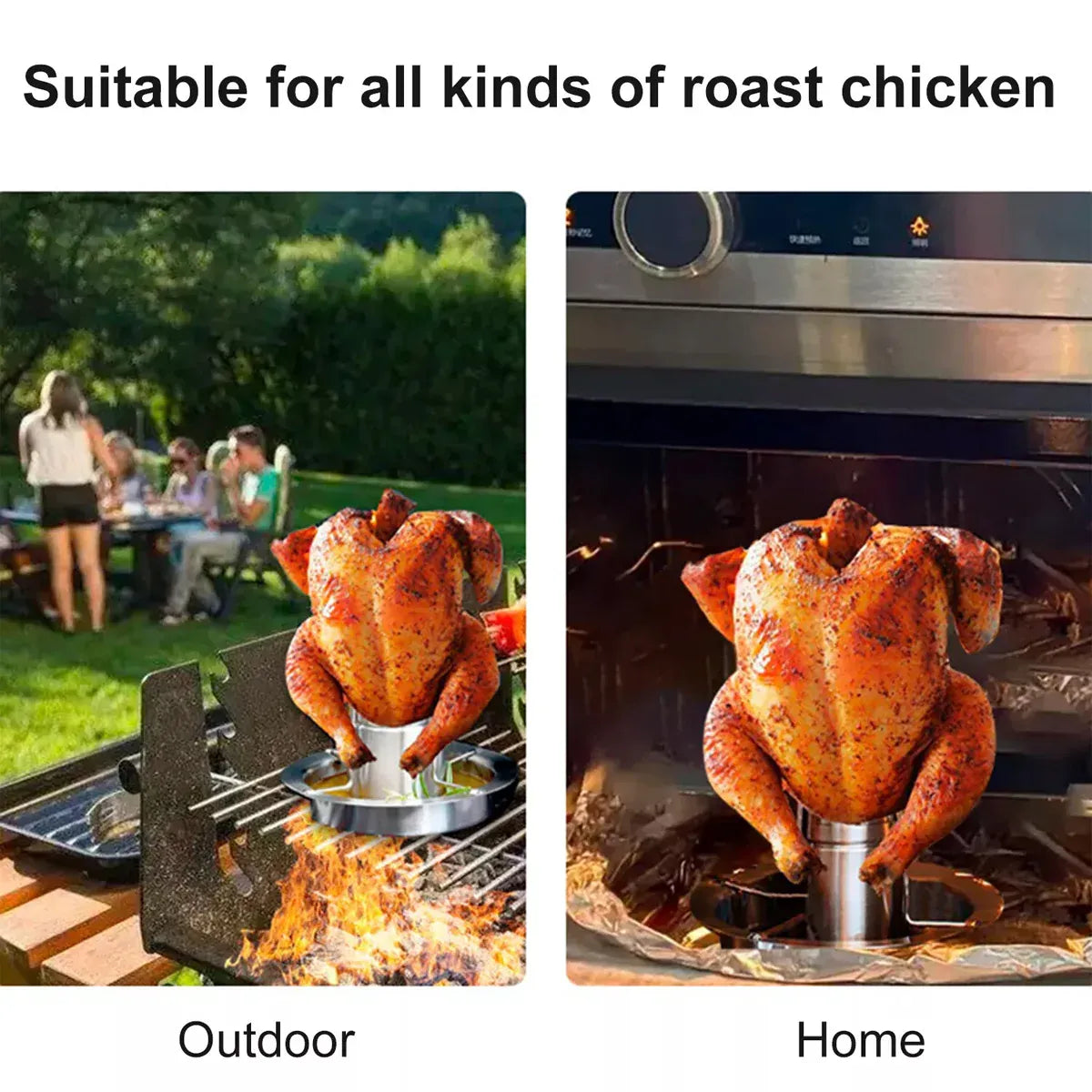 Stainless Steel Chicken Grill Outdoor BBQ Roaster Rack Portable Multi Functional V528-CHICKEN-GRILL-688927