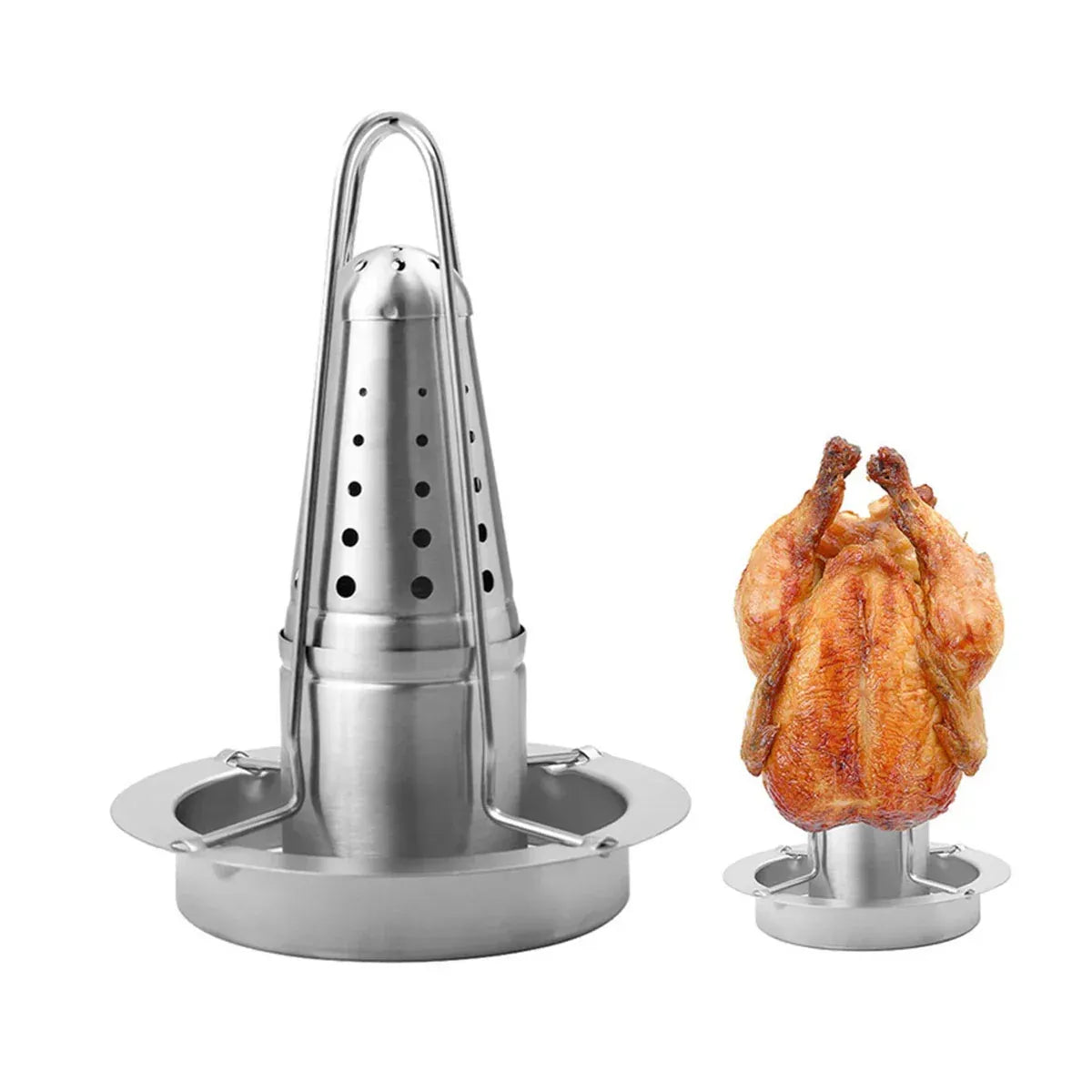 Stainless Steel Chicken Grill Outdoor BBQ Roaster Rack Portable Multi Functional V528-CHICKEN-GRILL-688927