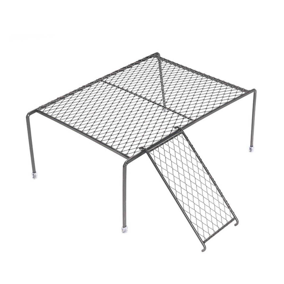 Metal Iron Chicken Feeding Ladder Grid Shelving Landscaping Platform Supplies - White-L V528-CHICKEN-SHELF-WHITE-L-970357