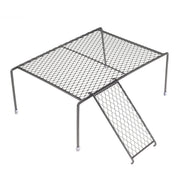 Metal Iron Chicken Feeding Ladder Grid Shelving Landscaping Platform Supplies - White-L V528-CHICKEN-SHELF-WHITE-L-970357