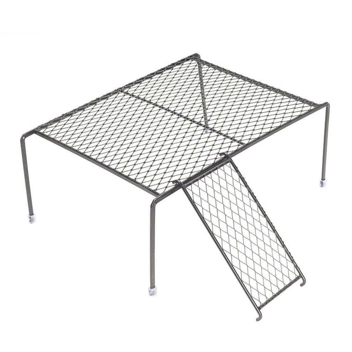 Metal Iron Chicken Feeding Ladder Grid Shelving Landscaping Platform Supplies - White-L V528-CHICKEN-SHELF-WHITE-L-970357