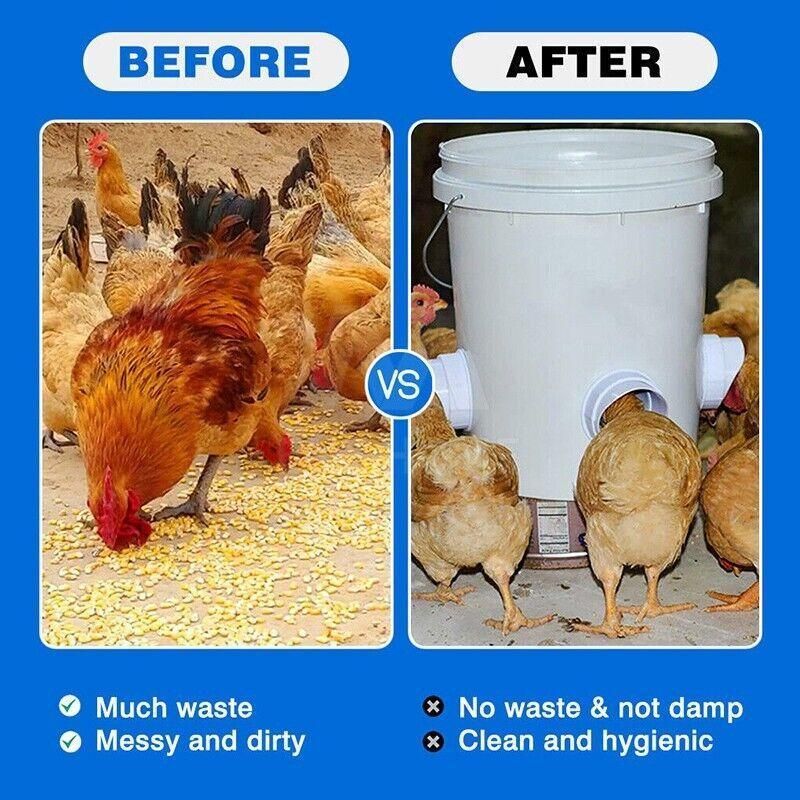 Poultry DIY Port PVC Gravity Fed Chicken Feeder for Hen Coop Farm Bucket Kit - 1 PC Hole Saw V528-CHICKENFEEDER-1HOLESAW-931759