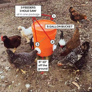 Poultry DIY Port PVC Gravity Fed Chicken Feeder for Hen Coop Farm Bucket Kit - 1 PC Hole Saw V528-CHICKENFEEDER-1HOLESAW-931759