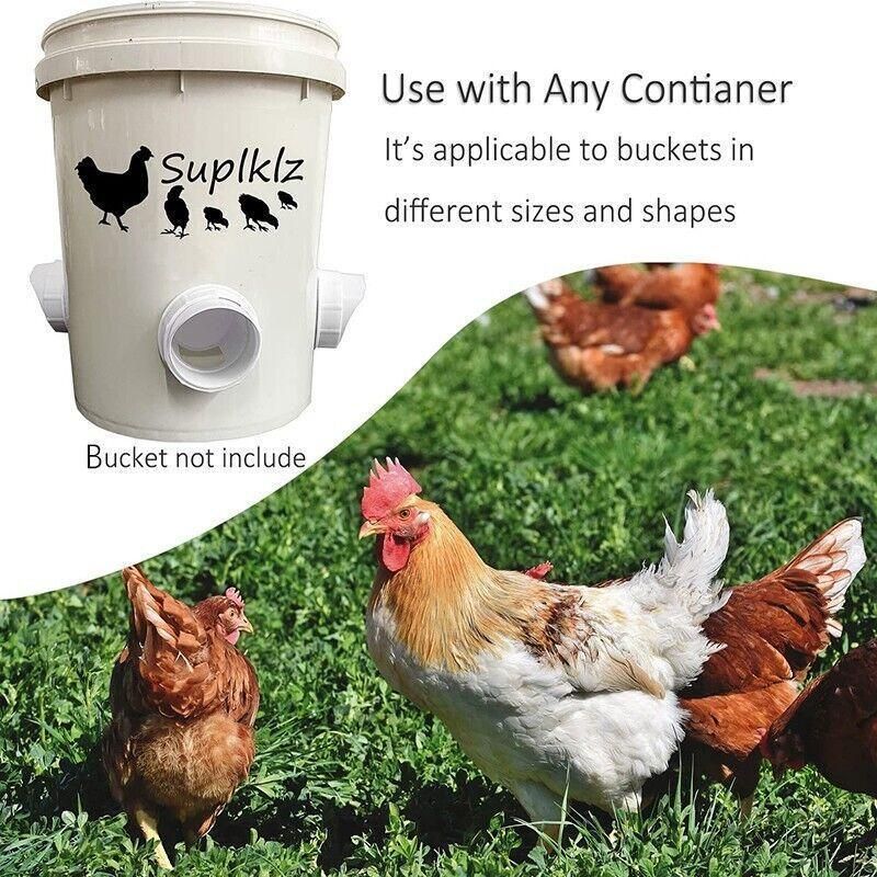 Poultry DIY Port PVC Gravity Fed Chicken Feeder for Hen Coop Farm Bucket Kit - 1 PC Hole Saw V528-CHICKENFEEDER-1HOLESAW-931759